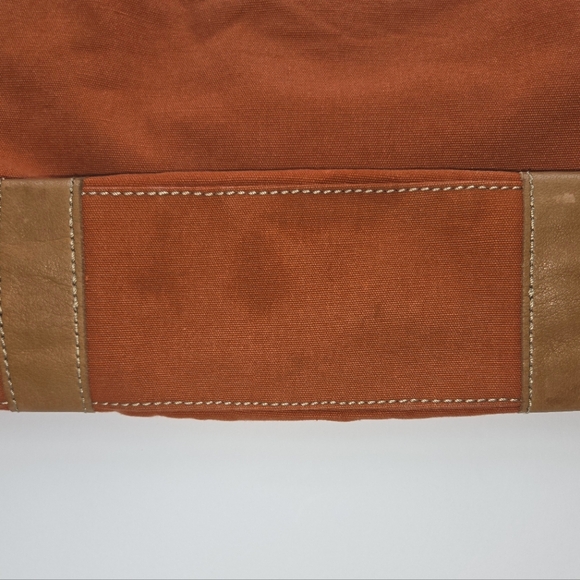 Vintage Fossil Orange Canvas Handbag - Picture 7 of 11